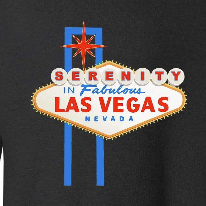 Serenity In Las Vegas Welcome Sign Aa Na Clean & Sober Toddler Sweatshirt