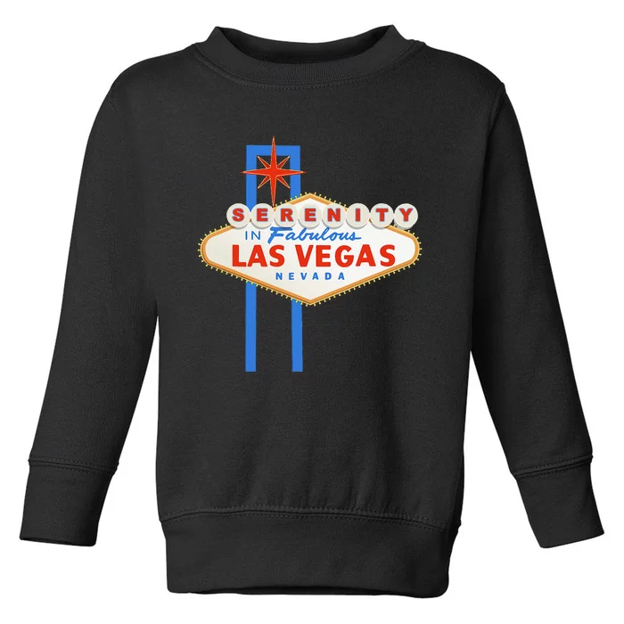 Serenity In Las Vegas Welcome Sign Aa Na Clean & Sober Toddler Sweatshirt