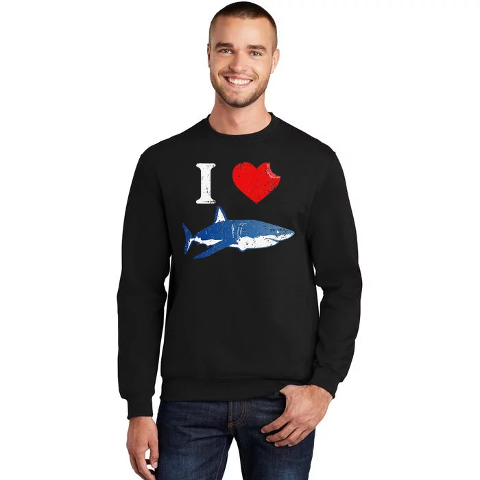 Shark I Love Shark Lover Gift Shark Sweatshirt