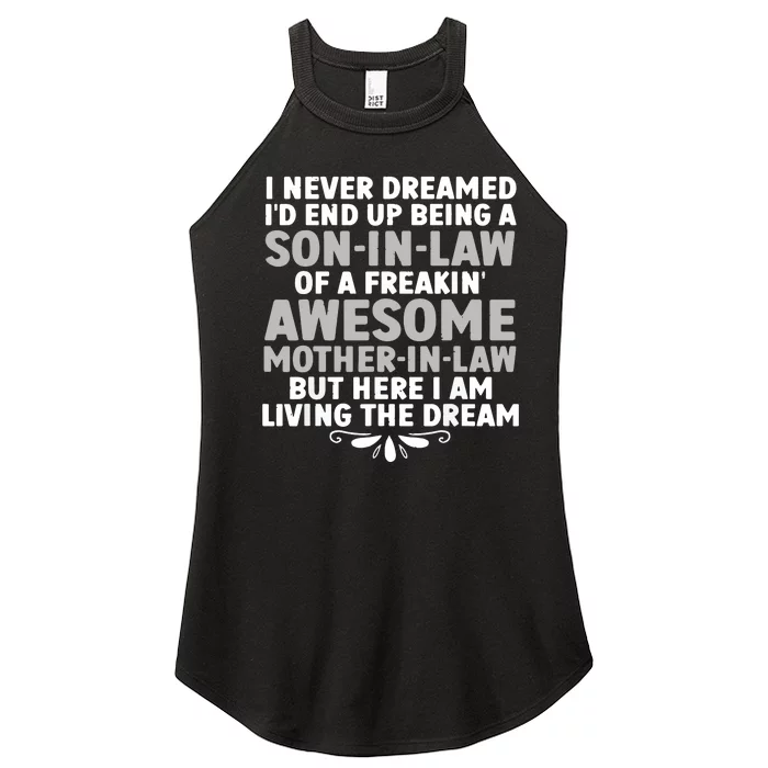 Son In Law Art From Mother In Law For Son In Law Women’s Perfect Tri Rocker Tank