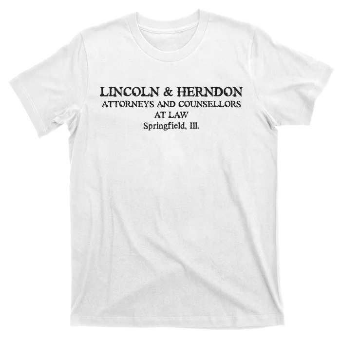 Springfield Illinois Lincoln Herndon Law Abe Lincoln T-Shirt