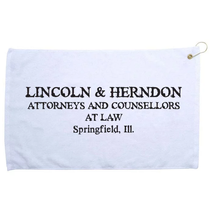 Springfield Illinois Lincoln Herndon Law Abe Lincoln Grommeted Golf Towel