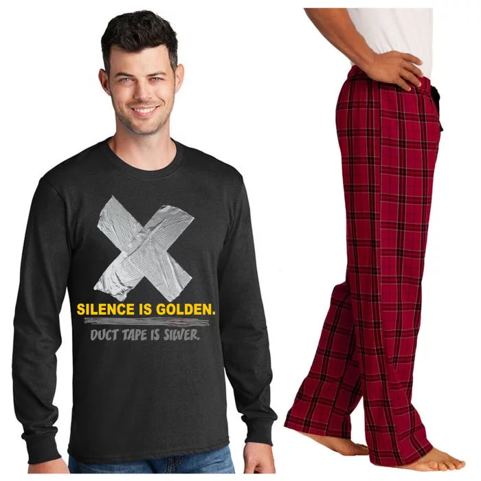 Silence Is Golden Duct Tape Is Silver Long Sleeve Pajama Set