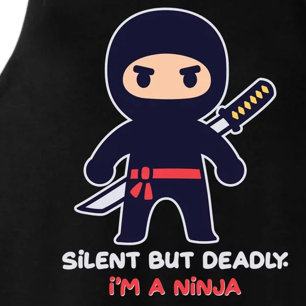 Silent But Deadly I'm A Ninja Ladies Tri-Blend Wicking Tank