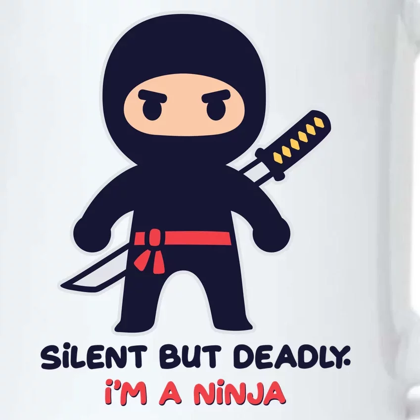 Silent But Deadly I'm A Ninja Black Color Changing Mug