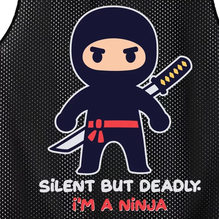 Silent But Deadly I'm A Ninja Mesh Reversible Basketball Jersey Tank