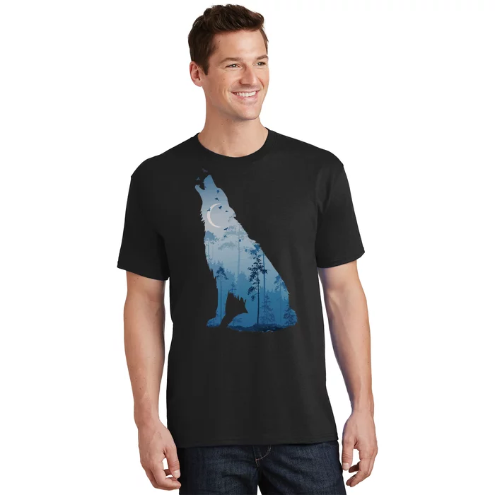 Silhouette Of The Howling Wolf T-Shirt