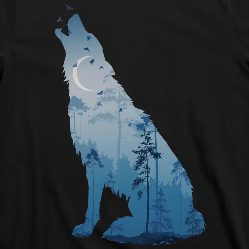 Silhouette Of The Howling Wolf T-Shirt