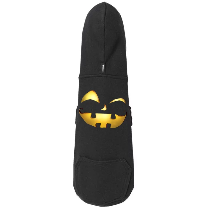 Silly Cool Jack O Lantern Face Doggie 3-End Fleece Hoodie