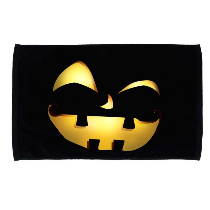 Silly Cool Jack O Lantern Face Microfiber Hand Towel