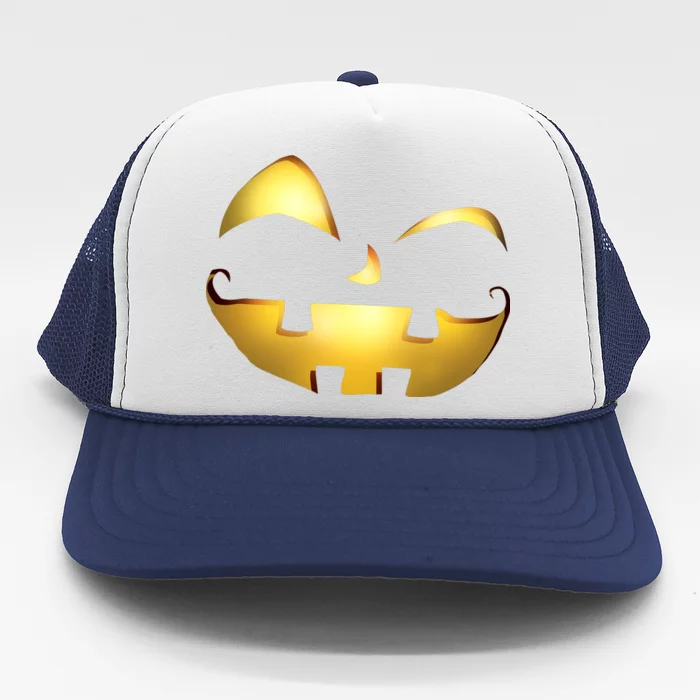 Silly Cool Jack O Lantern Face Trucker Hat