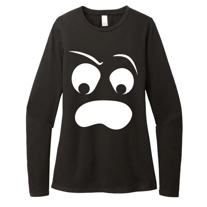 Silly Ghost Face Womens CVC Long Sleeve Shirt