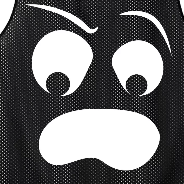 Silly Ghost Face Mesh Reversible Basketball Jersey Tank