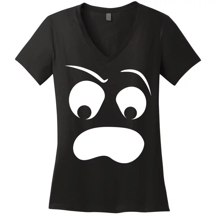 Silly Ghost Face Women's V-Neck T-Shirt