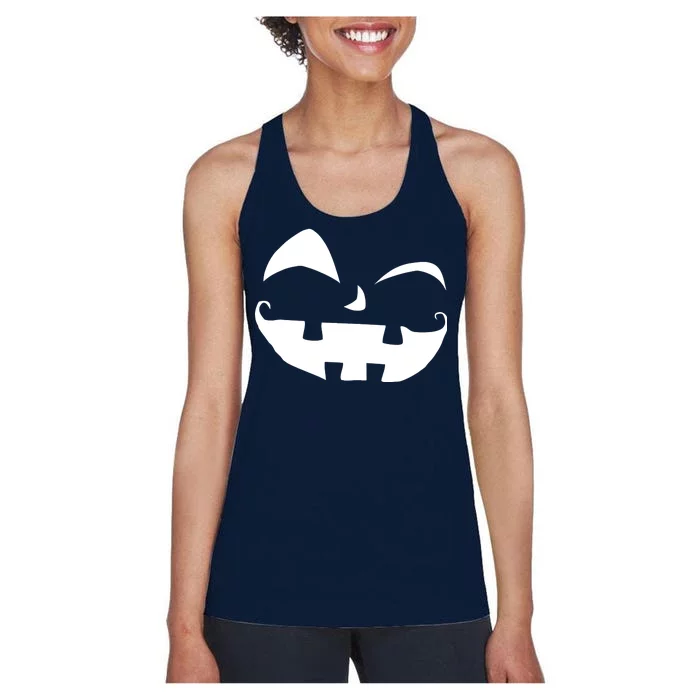 Silly Jack O' Lantern Face Women's Racerback Tank