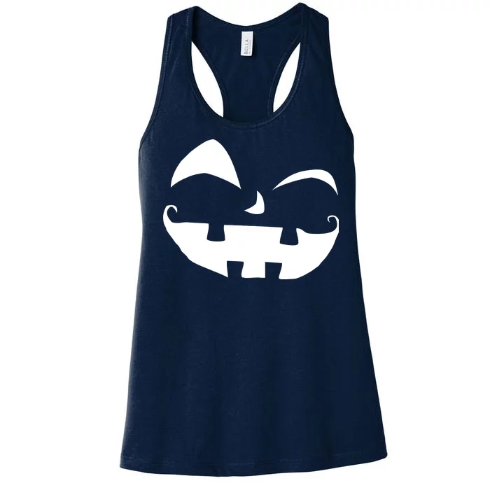 Silly Jack O' Lantern Face Women's Racerback Tank