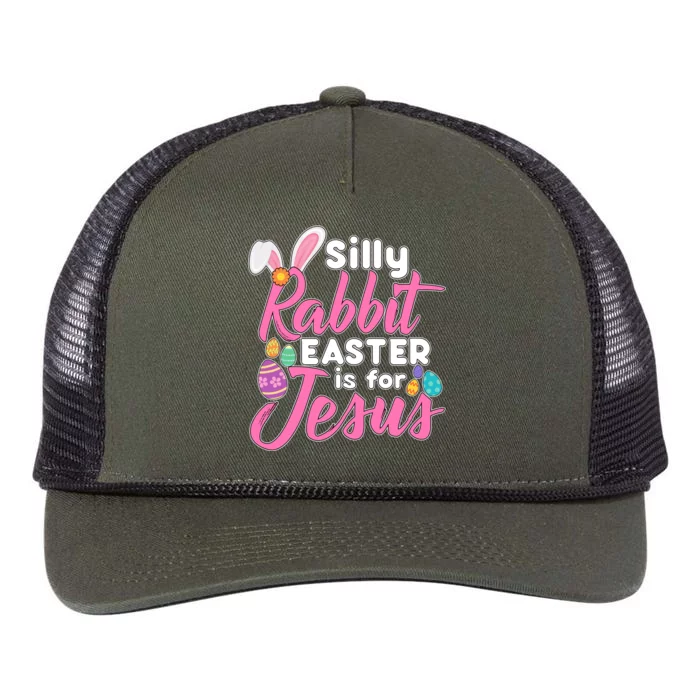 Silly Rabbit Easter Is For Jesus Retro Rope Trucker Hat Cap