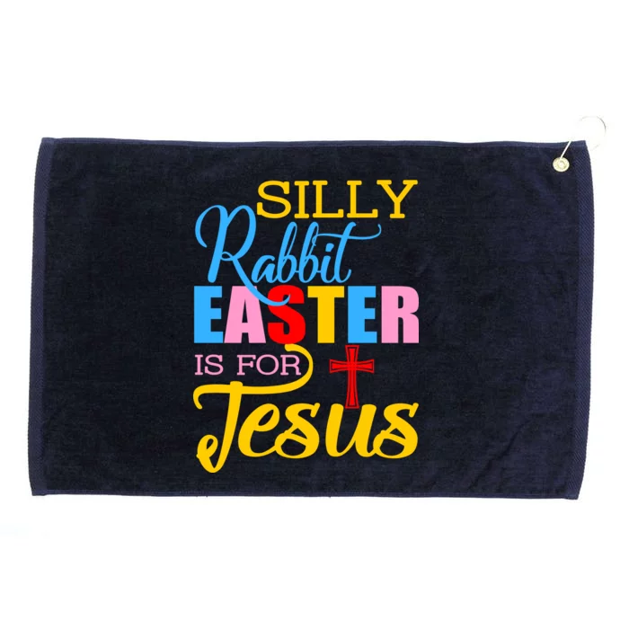 Silly Rabbit Easter is For Jesus Colorful Cross Grommeted Golf Towel