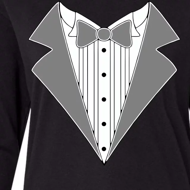 Silver Tuxedo Wedding Tux Womens Cotton Relaxed Long Sleeve T-Shirt