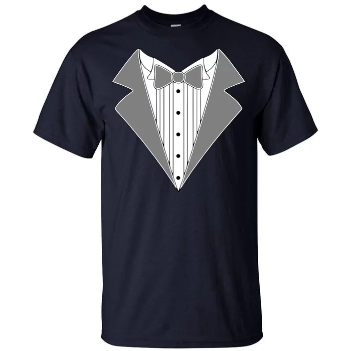 Silver Tuxedo Wedding Tux Tall T-Shirt