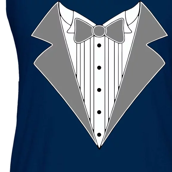 Silver Tuxedo Wedding Tux Ladies Essential Flowy Tank