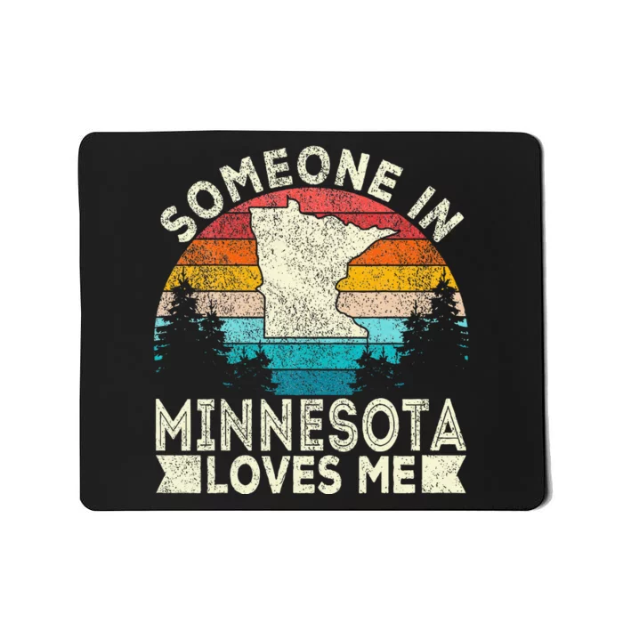 Someone In Minnesota Loves Me Retro Minnesota Mousepad