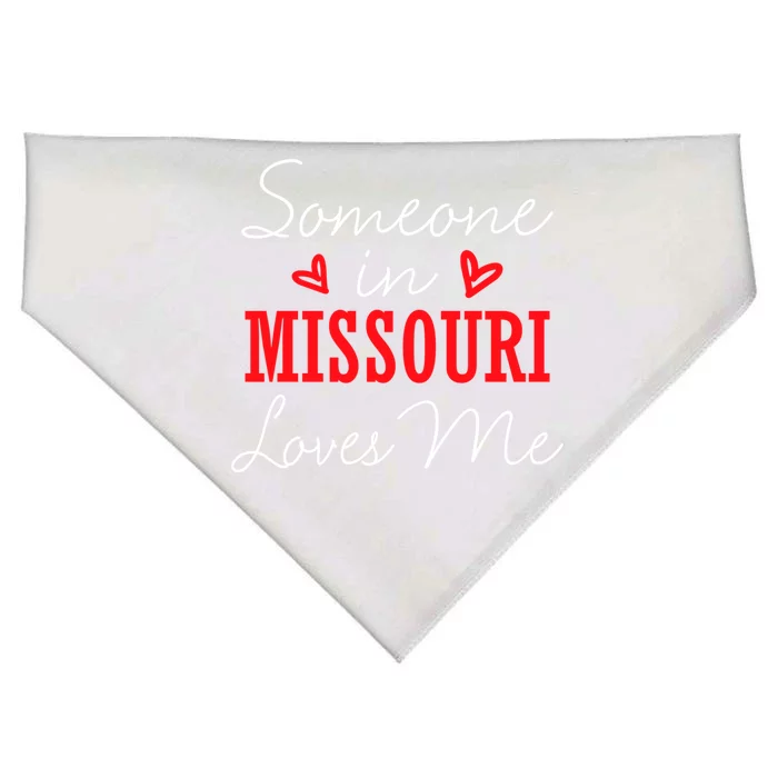 Someone In Missouri Loves Me Relationship Couple Funny Gift USA-Made Doggie Bandana