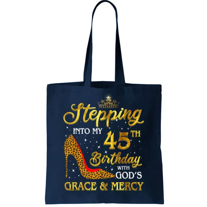 Stepping Into My 45th Birthday Present Gift girl Wo 45 Year Old Tote Bag