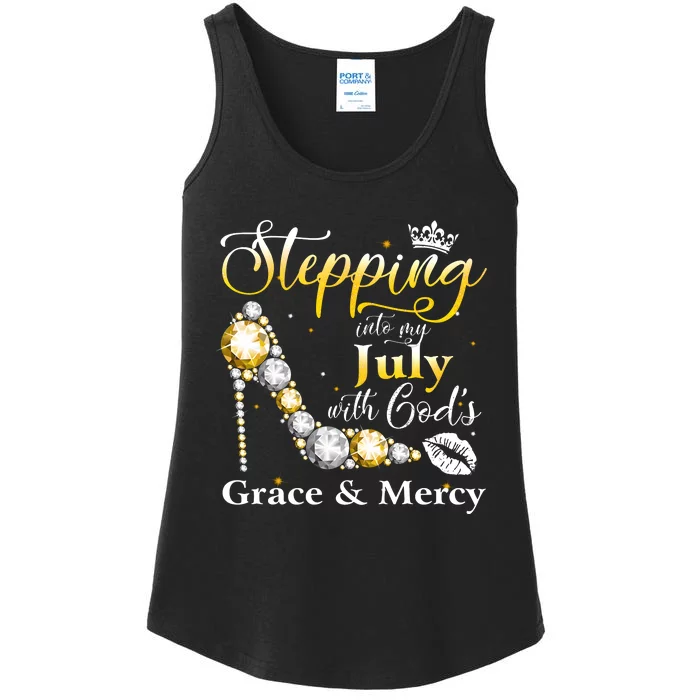 Stepping Into My July Birthday With GodS Grace And Mercy Ladies Essential Tank