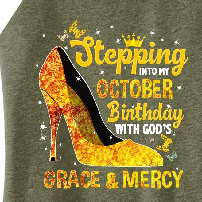 Stepping Into My October Birthday With Gods Grace and Mercy Women’s Perfect Tri Rocker Tank