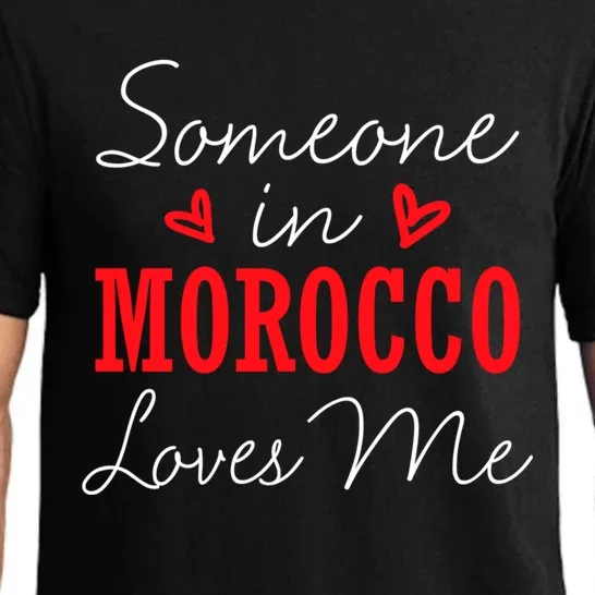 Someone In Morocco Loves Me Relationship Couple Rabat Funny Gift Pajama Set