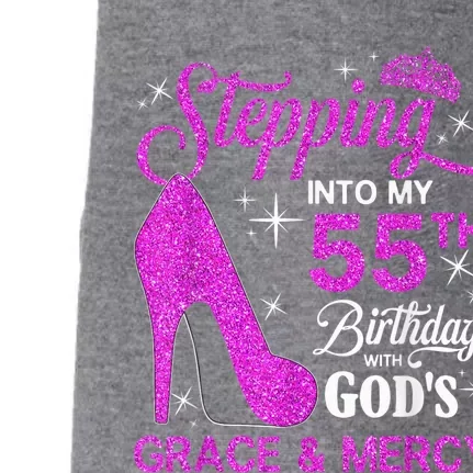 Stepping Into My 55th Birthday With God's Grace And Mercy Doggie 3-End Fleece Hoodie