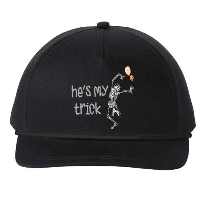 She Is My Treat He Is My Treat Couples Matching Halloween Gift Snapback Five-Panel Rope Hat