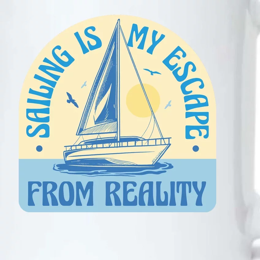 Sailing Is My Escape From Reality Black Color Changing Mug