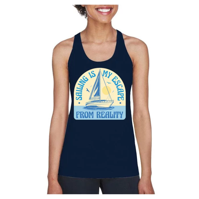 Sailing Is My Escape From Reality Women's Racerback Tank