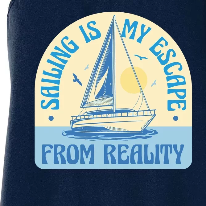 Sailing Is My Escape From Reality Women's Racerback Tank