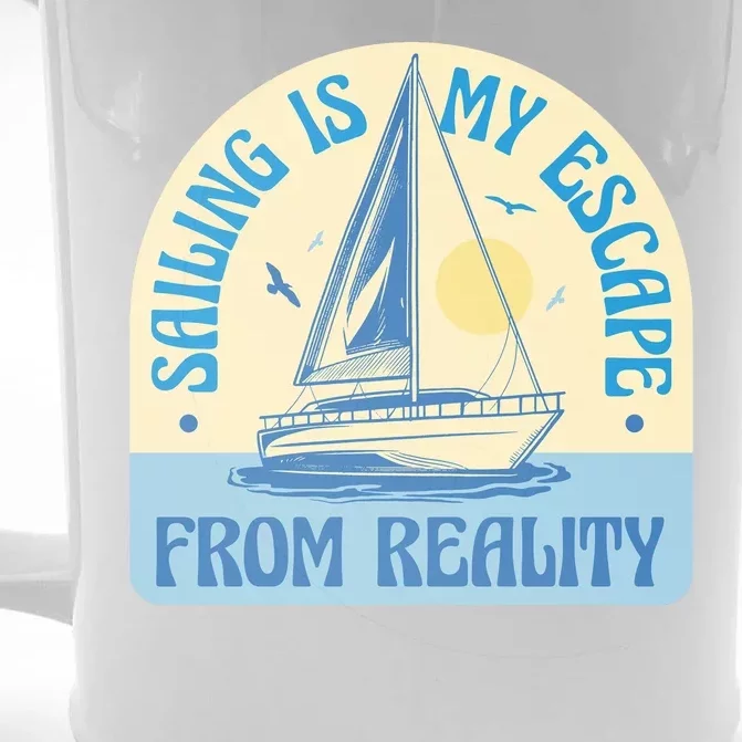 Sailing Is My Escape From Reality Front & Back Beer Stein