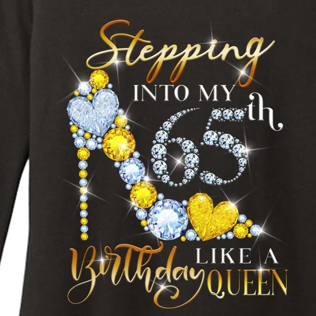 Stepping Into My 65th Birthday Like A queen Birthday boss Womens CVC Long Sleeve Shirt