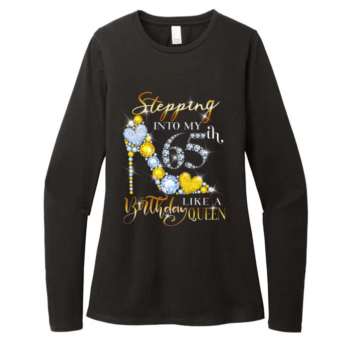 Stepping Into My 65th Birthday Like A queen Birthday boss Womens CVC Long Sleeve Shirt