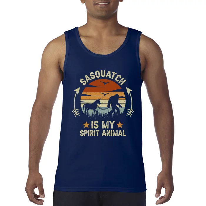 Sasquatch Is My Spirit Animal Vintage Sasquatch Lover Tank Top