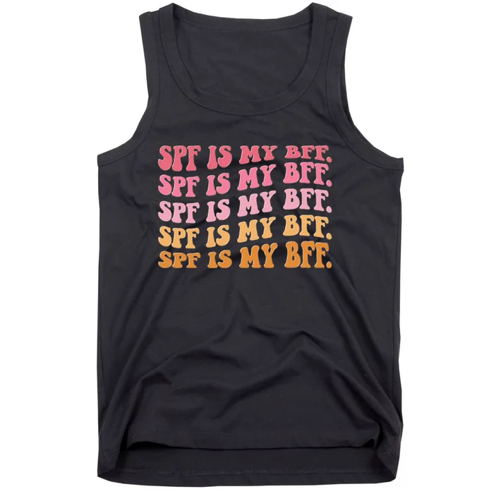 SPF Is My BFF Dermatology Dermatologist Sunscreen Skincare Tank Top