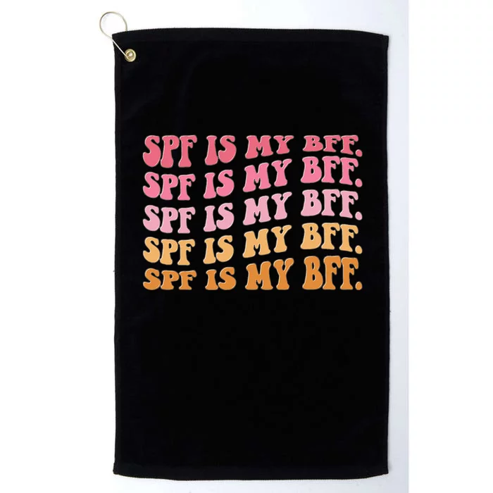 SPF Is My BFF Dermatology Dermatologist Sunscreen Skincare Platinum Collection Golf Towel