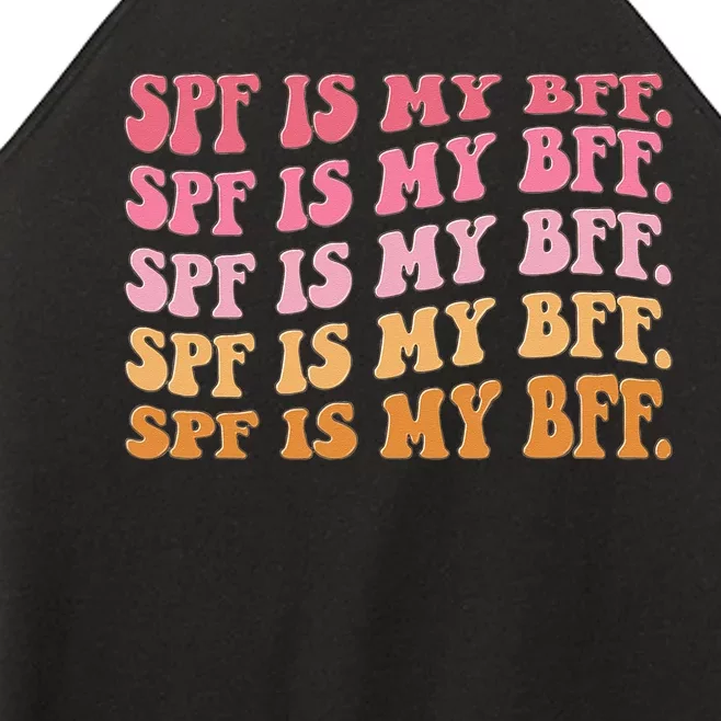 SPF Is My BFF Dermatology Dermatologist Sunscreen Skincare Women’s Perfect Tri Rocker Tank