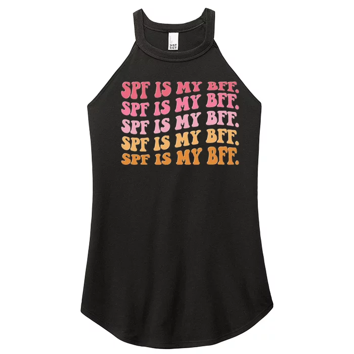 SPF Is My BFF Dermatology Dermatologist Sunscreen Skincare Women’s Perfect Tri Rocker Tank