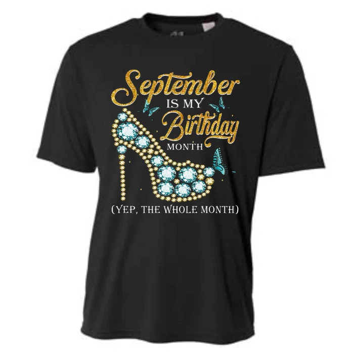 September Is My Birthday The Whole Month September Diamond Cooling Performance Crew T-Shirt