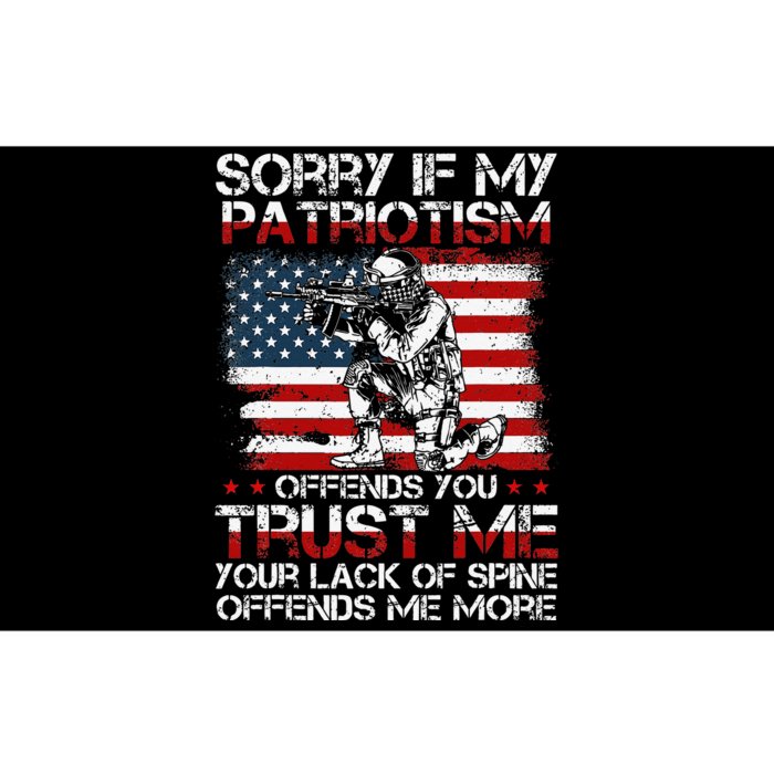 Sorry If My Patriotism Offends You Patriotic US Flag & Army Bumper Sticker