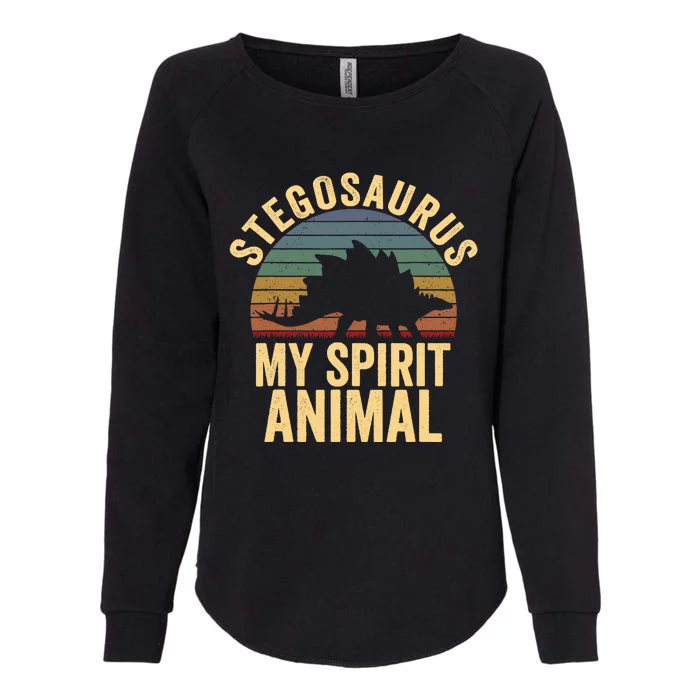 Stegosaurus Is My Spirit Animal Dinosaur Lovers Gift Womens California Wash Sweatshirt