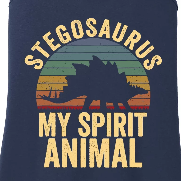 Stegosaurus Is My Spirit Animal Dinosaur Lovers Gift Ladies Essential Tank