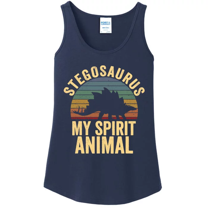 Stegosaurus Is My Spirit Animal Dinosaur Lovers Gift Ladies Essential Tank