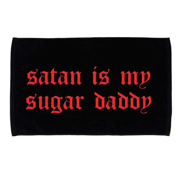 Satan Is My Sugar Daddy I Goth Aesthetic Microfiber Hand Towel